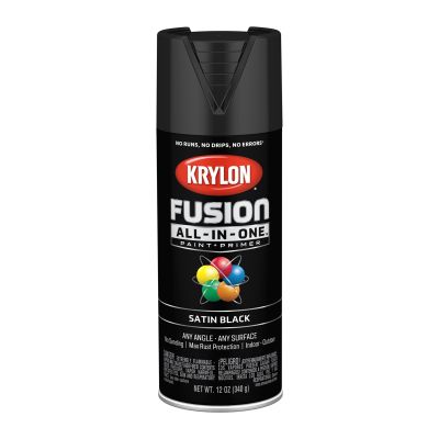 Krylon Fusion All-In-One Paint + Primer, Satin Black
