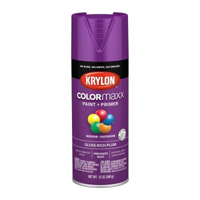 Krylon COLORmaxx Paint + Primer, Gloss Rich Plum