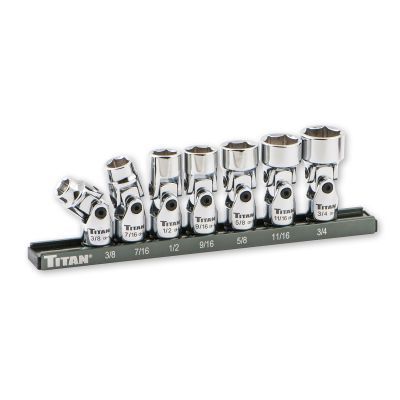 Titan 7-Piece SAE 3/8 in. Drive Universal Socket Set