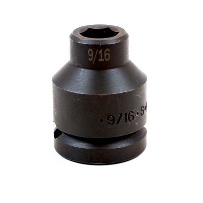 9/16" 3/4" Drive 6-Point Fract SAE Std Impact Socket