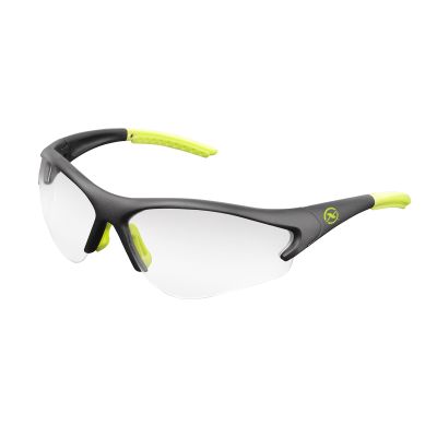 Flexzilla Impact Resistant Protective Eyewear, Black Frames, Clear Lens
