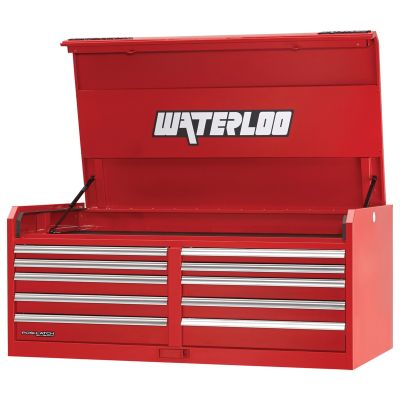 56" Professional HD Series 10-Drawer Chest in Red Finish