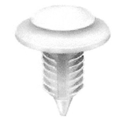 Trim Panel Retainers, Natural Nylon, Size: 3/16" (4.5mm), Stem: 3/4", Head: 3/4", Qty: 100