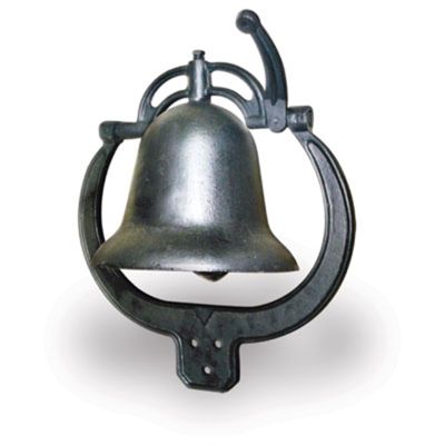 Cast Iron Farm Bell, Classic Design, with Rust Resistant Black finish, 17"L x 15"W x 8.3"H