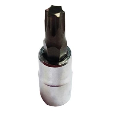 VIM Tools 15 Torx Bit, Satin Chrome, 1/4 Square Drive Bit Holder