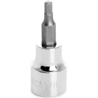 Chrome Hex Bit Socket, 3/8" Drive, 9/64" Hex Bit