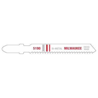 Milwaukee 5-Pack of 3 in. with 14 TPI T-Shank Bi-Metal Jig Saw Blade