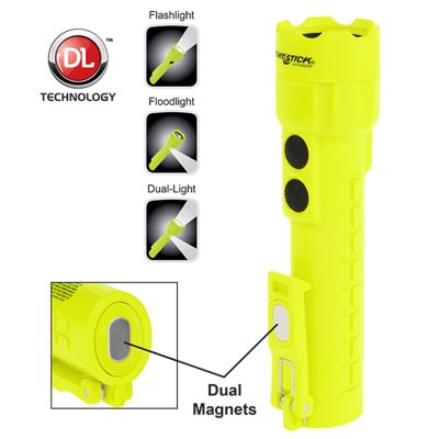 Bayco Intrinsically Safe Permissible Dual-Light Flashlight w/ Dual Magnets