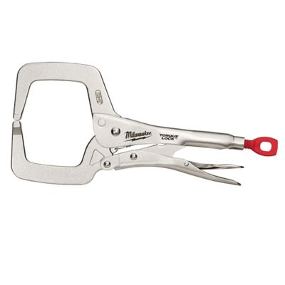 Milwaukee 11 in. TORQUE LOCK Locking C-Clamp Regular Forged Alloy Steel Jaws