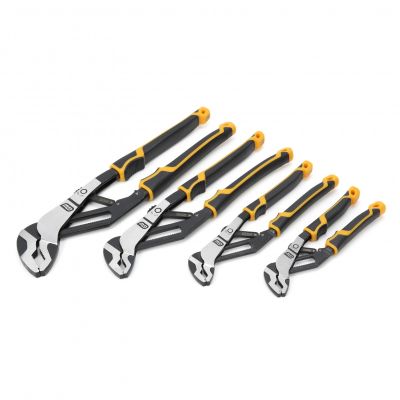 4 Pc. Pitbull Auto-Bite Tongue & Groove Dual Material Pliers with K9 Jaws