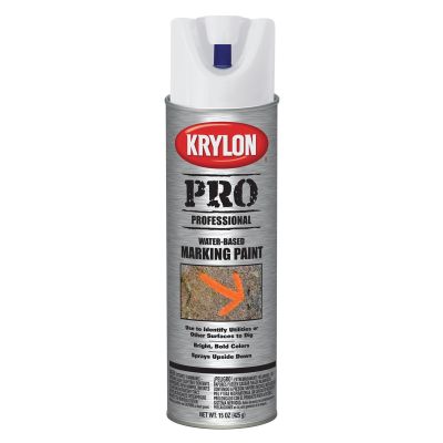 Krylon Marking Paints; Water Based; Apwa Brilliant White; 15 oz. Aerosol