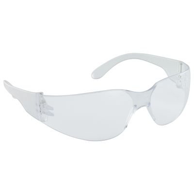 100-pk of NSX Clear Temple High-Impact Poly Clear Lens Safe Glasses