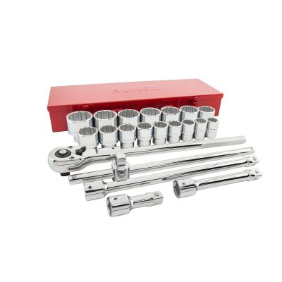 Sunex Tools 21-Piece 3/4 in. Drive Chrome Socket Set, Fractional SAE