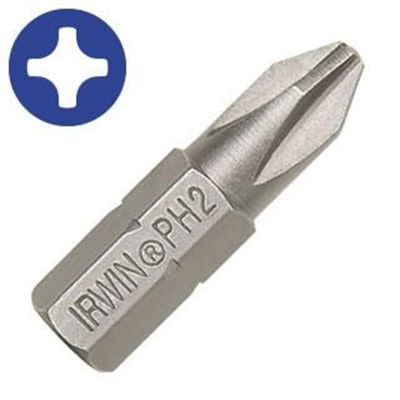 Insert Bit, #3 Phillips, 1/4" Hex Shank, 1" Long, Carded, 2 per Card