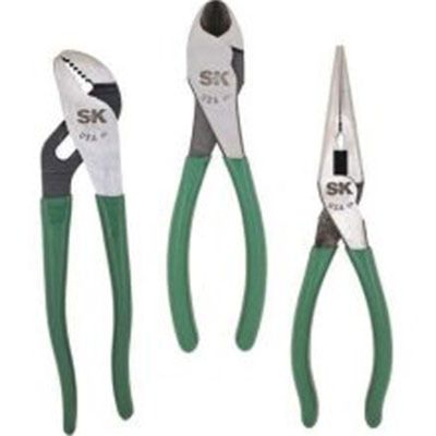 Pliers Set, 3 Piece, with 7" Needle Nose, 9" Linesman and 8" HD Diagonal Cutters, in Pouch