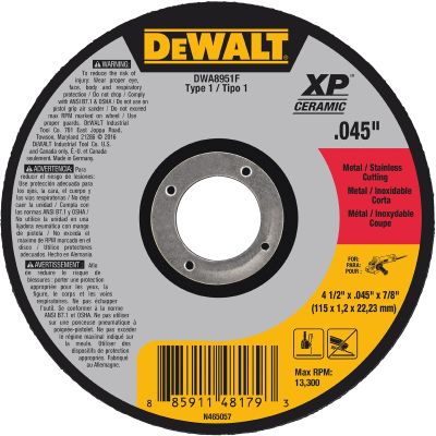 DeWalt 6 in. x .045 in. x 7/8 in. XP Ceramic Type-1 Metal Cutting Wheel