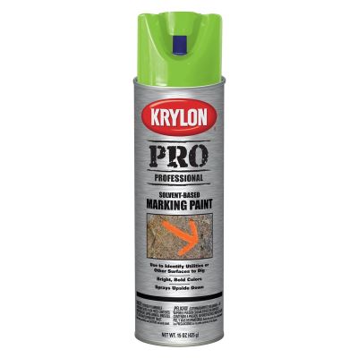 Krylon Marking Paints; Solvent Based; Fluorescent Neon Green; 15 oz. Aerosol