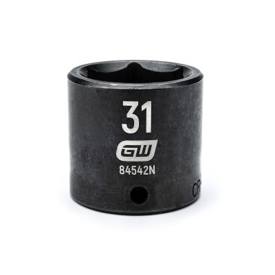 1/2" Drive 6 Point 31mm Standard Impact Socket