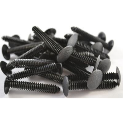 Black Nylon Mud Flap Retainer Head Diameter 11/16" (25/Bag)