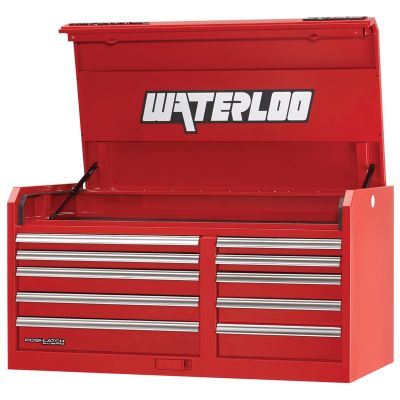 46" Professional HD Series 10-Drawer Chest in Red Finish