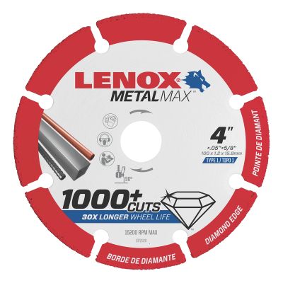 LENOX Metal Max Angle Grinder Diamond Cutoff Wheel 4 in. x 5/8 in.