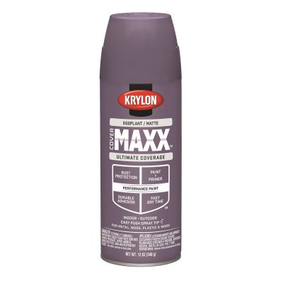 Krylon Covermaxx Paint+Primer; Matte Eggplant; 12 oz. Aerosol