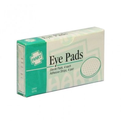 HART Sterile Oval Eye Pads w/ Adhesive Strips (4/Box)