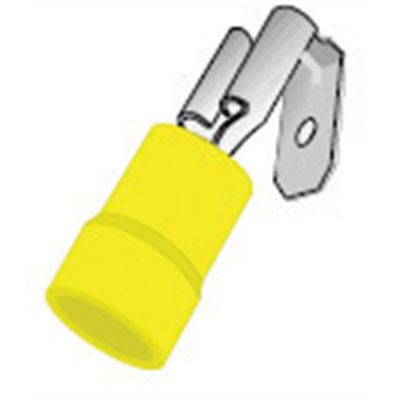 Piggyback Terminals Quick Disconnect Yellow Vinyl (12-10) (100/Bag)