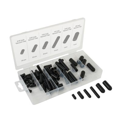 Titan 80-Piece Silicone Rubber Vacuum Cap Assortment