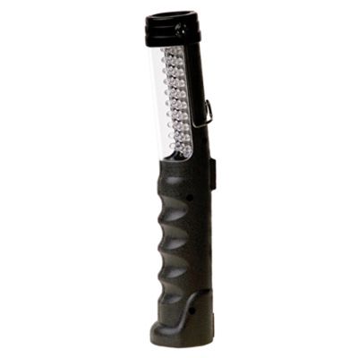 Bayco Rechargeable LED Work Light, 30 LED Flood Light, 6 LED Spotlight, Black Body, AC and DC Chargers