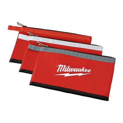 Milwaukee 3-Pack Heavy Duty Canvas Zippered Pouches