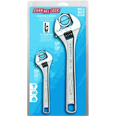 2 PC ADJ WRENCH (6" 10IN)