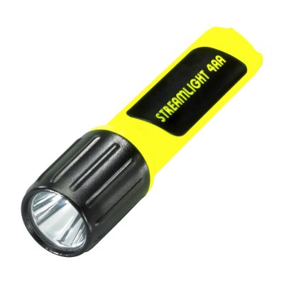4AA Lux Div 1 with White LED and alkaline batteries. Yellow, dim. 18 x 10.75 x 5, wt. 7.7 lbs.