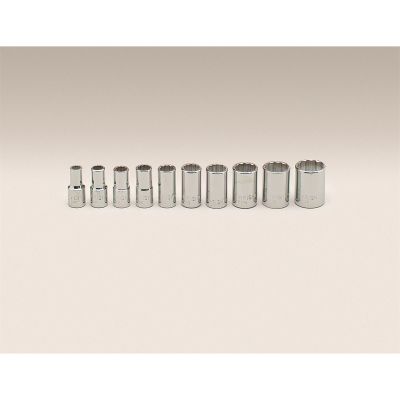 1/4"Dr 12Pt Std Skt Set 10Pc