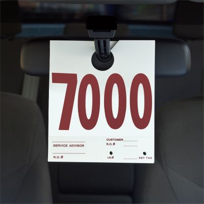 Petoskey Plastics 7,000-7,999 Dispatch Numbers, Dual Sided Heavy Cardstock