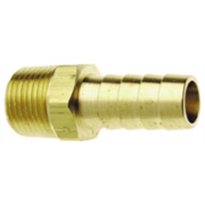 BARB HOSE 3/8NPTM SOLID BRASS 1/2ID