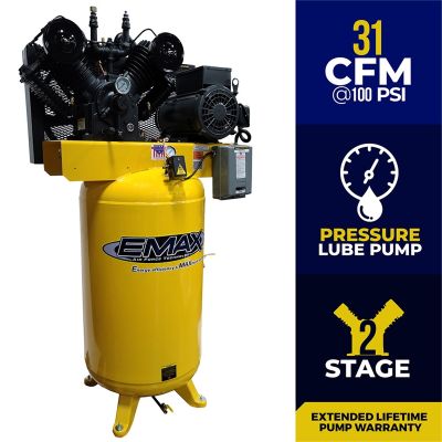 Compressor 7.5 HP 2 Stage 1 Phase Vert.80 Gal