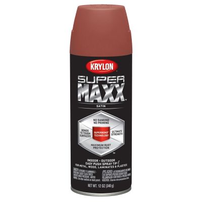 Krylon Supermaxx Paint+Primer; Satin Brick; 12 oz. Aerosol