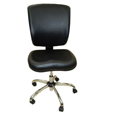 Dental Lab Chair, Vinyl Back Black Seat