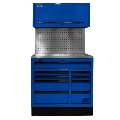 Homak Mfg. 41 in. Centralized Tool Storage(CTS) Set includes Roller Cabinet,Canopy,Support Beams,Bas