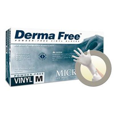 DERMAFREE VINYL EXAM GLOVES S
