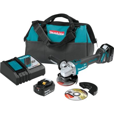 Makita 18V LXT Li-Ion Brushless Cordless 4.5/ 5 in. Cut-Off, Angle Grinder Kit