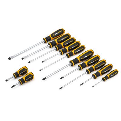 12 Pc. Phillips?/Slotted Dual Material Screwdriver Set