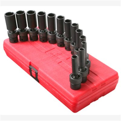 13 Pc. 3/8" Drive, 12-Point Metric Univ. Deep Impact Socket Set