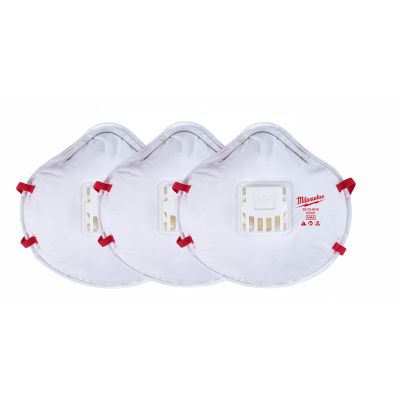 3-Pack N95 Valved Respirator
