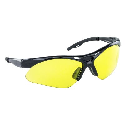 Safety Glasses w/ Black Frame and Yellow Lens