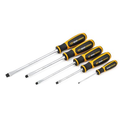5 Pc. Slotted Dual Material Screwdriver Set