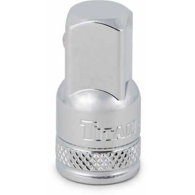 Chrome Adapter, 3/8" Female to 1/2" Male