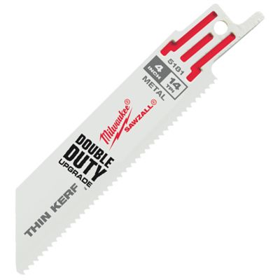Milwaukee 5-Pack of 4 with 14 TPI Metal Cutting SAWZALL Reciprocating Saw Blades