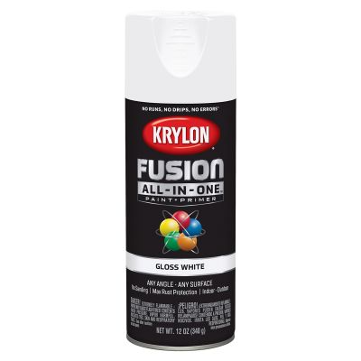 Krylon Fusion ALL-IN-ONE PAINT+PRIMER Gloss White; 12 oz. Aerosol